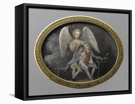 Le duc de Montpensier et le comte de Beaujolais en 1793, détenus pendant la Révolution, à la-null-Framed Stretched Canvas