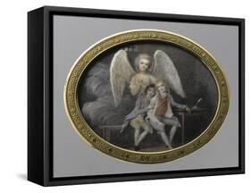 Le duc de Montpensier et le comte de Beaujolais en 1793, détenus pendant la Révolution, à la-null-Framed Stretched Canvas