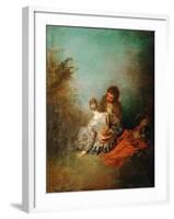 Le Faux Pas (The Mistaken Advance)-Jean Antoine Watteau-Framed Giclee Print