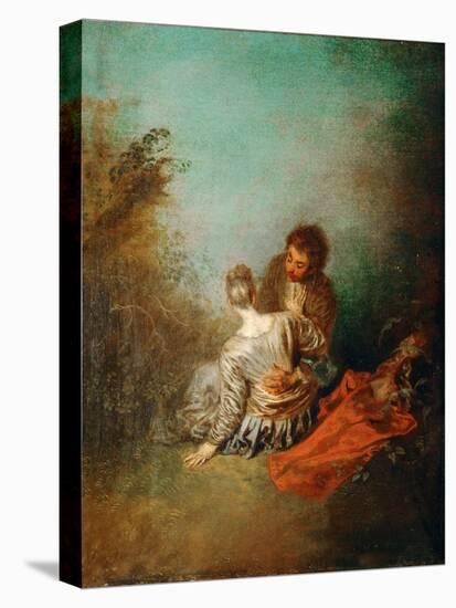 Le Faux Pas (The Mistaken Advance)-Jean Antoine Watteau-Stretched Canvas