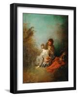 Le Faux Pas (The Mistaken Advance)-Jean Antoine Watteau-Framed Giclee Print