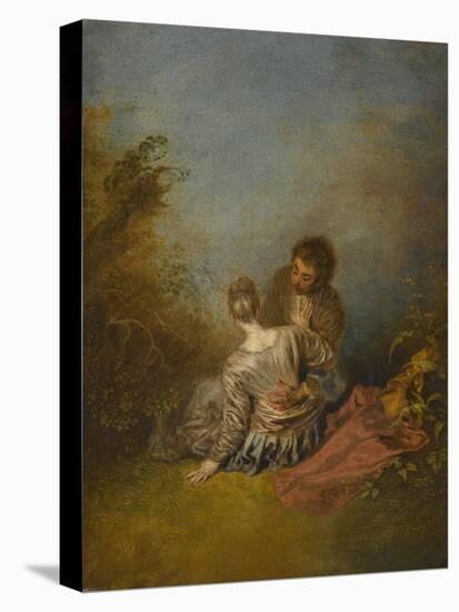 Le Faux pas-Jean Antoine Watteau-Stretched Canvas