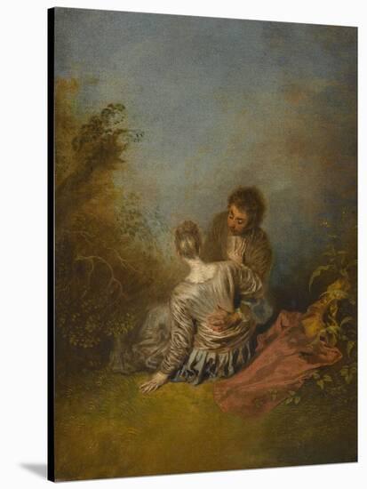 Le Faux pas-Jean Antoine Watteau-Stretched Canvas