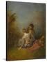 Le Faux pas-Jean Antoine Watteau-Stretched Canvas