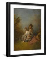 Le Faux pas-Jean Antoine Watteau-Framed Giclee Print