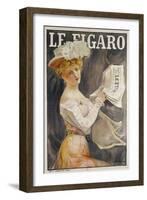 Le Figaro Newspaper-Michel Simonidy-Framed Giclee Print