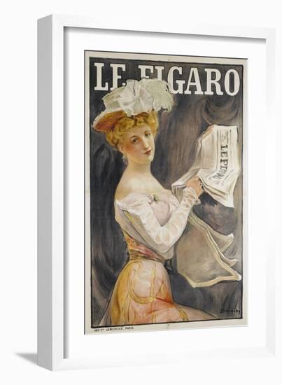 Le Figaro Newspaper-Michel Simonidy-Framed Giclee Print