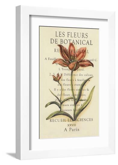 Le Fleurs Botanique I--Framed Art Print