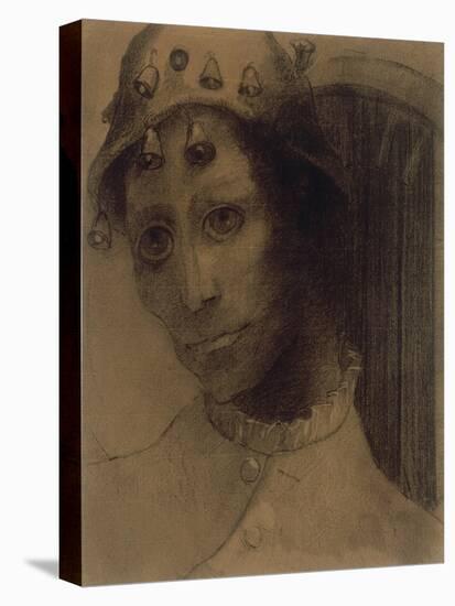 Le fou ou la Folie : tête coiffée d'un bonnet-Odilon Redon-Stretched Canvas