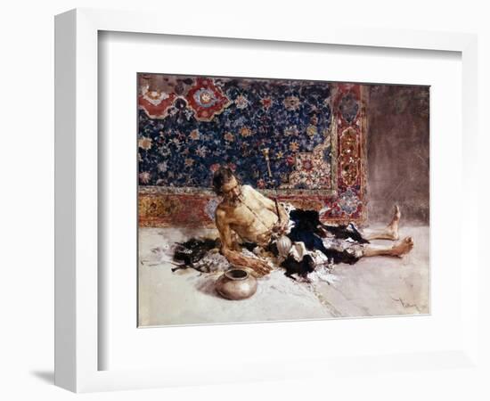 Le Fumeur D'opium. Opium Smoker. Peinture De Mariano Fortuny Y Marsal (1838-1874), 1869. Art Espagn-Mariano Fortuny-Framed Giclee Print