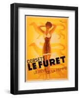 Le Furet Corsets Poster-null-Framed Art Print