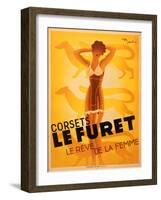 Le Furet Corsets Poster-null-Framed Art Print