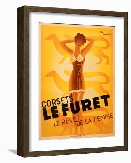 Le Furet Corsets Poster-null-Framed Art Print