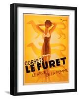 Le Furet Corsets Poster-null-Framed Art Print