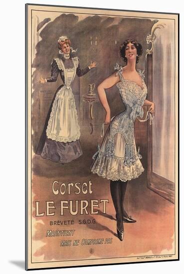 Le Furet Wasp-Waist Corset-null-Mounted Art Print
