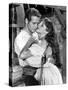 Le Gaucher THE LEFT HANDED GUN by ArthurPenn with Paul Newman and Lita Milan, 1957 (b/w photo)-null-Stretched Canvas