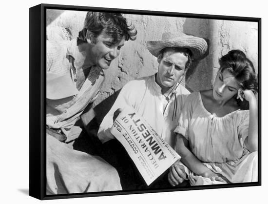 Le Gaucher THE LEFT HANDED GUN by ArthurPenn with Paul Newman en, 1957 (b/w photo)-null-Framed Stretched Canvas