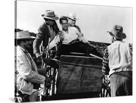 Le Gaucher THE LEFT HANDED GUN by ArthurPenn with Paul Newman en, 1957 (b/w photo)-null-Stretched Canvas