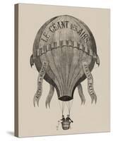 Le Geant des airs Ascension de Monsieur Armand Petit, between 1860-1880-null-Stretched Canvas