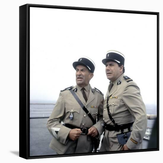 Le Gendarme A New-York (photo)-null-Framed Stretched Canvas