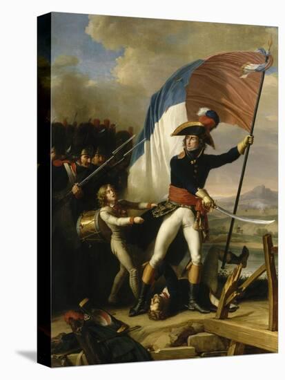 Le Général Augereau conduisant la charge à l'attaque du Pont d'Arcole le 15 novembre 1796 (il est-Charles Thevenin-Stretched Canvas