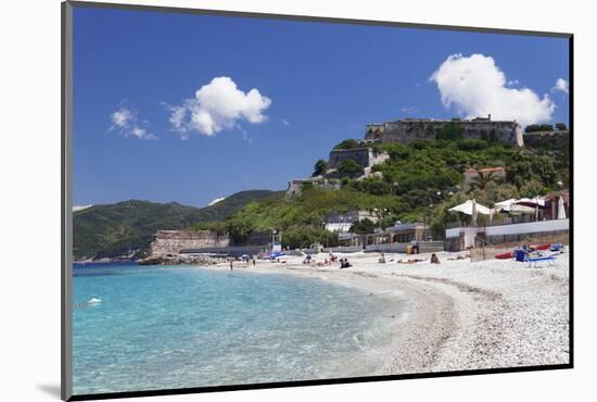 Le Ghiaie Beach, Forto Falcone Fortress, Portoferraio-Markus Lange-Mounted Photographic Print