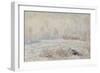 Le givre, pr?de V?euil-Claude Monet-Framed Giclee Print