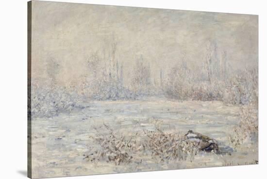 Le givre, pr?de V?euil-Claude Monet-Stretched Canvas