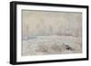 Le givre, pr?de V?euil-Claude Monet-Framed Premium Giclee Print