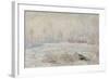 Le givre, pr?de V?euil-Claude Monet-Framed Giclee Print