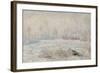 Le givre, pr?de V?euil-Claude Monet-Framed Giclee Print