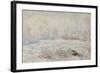 Le givre, pr?de V?euil-Claude Monet-Framed Giclee Print