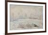 Le givre, pr?de V?euil-Claude Monet-Framed Giclee Print