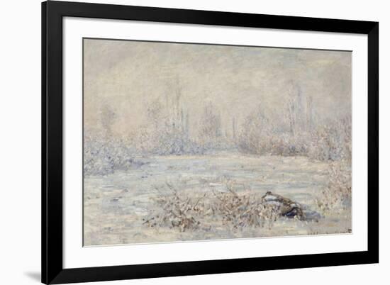 Le givre, pr?de V?euil-Claude Monet-Framed Giclee Print