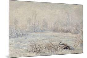 Le givre, pr?de V?euil-Claude Monet-Mounted Giclee Print