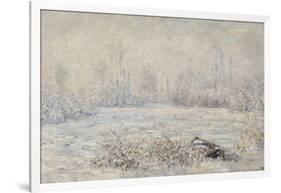 Le givre, pr?de V?euil-Claude Monet-Framed Giclee Print