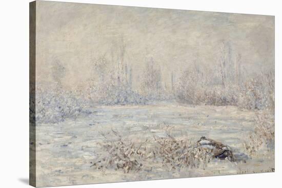 Le givre, pr?de V?euil-Claude Monet-Stretched Canvas