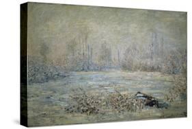 Le Givre Pres de Vetheuil-Claude Monet-Stretched Canvas