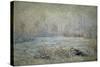 Le Givre Pres de Vetheuil-Claude Monet-Stretched Canvas