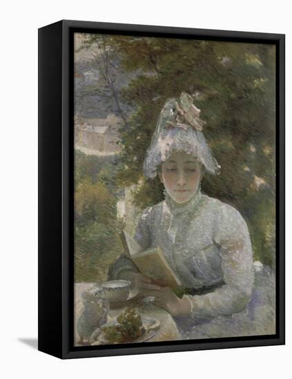 Le goûter. Portrait de Louise Quivoron, soeur de l'artiste-Marie Bracquemond-Framed Stretched Canvas