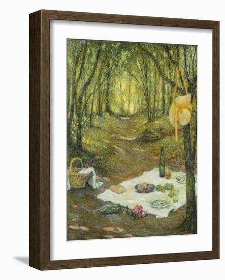 Le Gouter Sous Bois, Gerberoy, 1925-Henri Eugene Augustin Le Sidaner-Framed Giclee Print