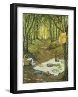 Le Gouter Sous Bois, Gerberoy, 1925-Henri Eugene Augustin Le Sidaner-Framed Giclee Print