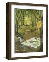 Le Gouter sous Bois, Gerberoy-Henri Eugene Augustin Le Sidaner-Framed Giclee Print