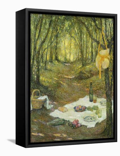 Le Gouter sous Bois, Gerberoy-Henri Eugene Augustin Le Sidaner-Framed Stretched Canvas