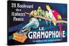 Le Gramophone-Louis Bombled-Stretched Canvas