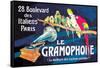 Le Gramophone-Louis Bombled-Framed Stretched Canvas