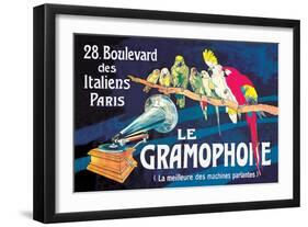 Le Gramophone-Louis Bombled-Framed Art Print