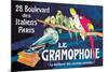 Le Gramophone-Louis Bombled-Mounted Art Print