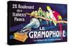 Le Gramophone-Louis Bombled-Stretched Canvas