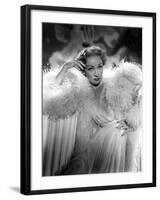 Le grand alibi STAGE FRIGHT by Alfred Hitchcock with Marlene Dietrich, 1950 (Costumes par Christian-null-Framed Photo